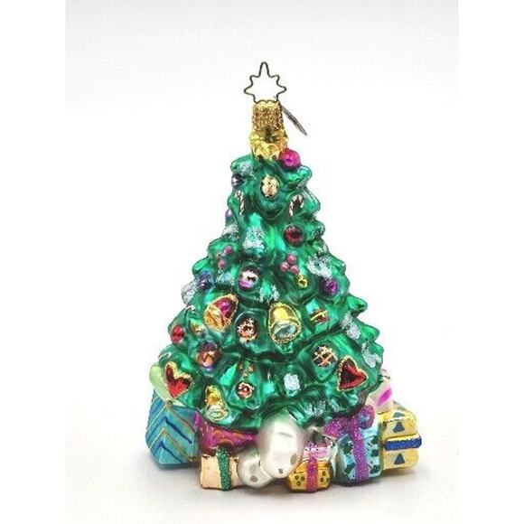 Radko CHILLIN' WONDER Christmas Ornament SNOWMAN UNDER CHRISTMAS TREE Vtg In Box - Picture 5 of 14